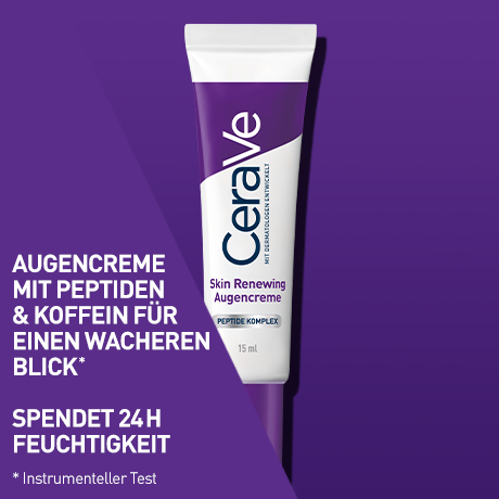 CeraVe Skin Renewing Augencreme Tube. 96% der Anwender:innen bestätigen glattere Haut nach 2 Wochen.